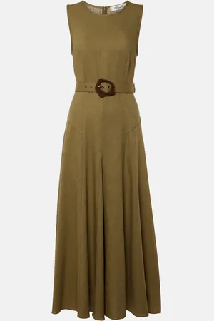 Diane von Furstenberg Vestido largo Elliot con cinturón