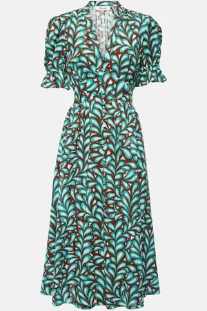 Diane von Furstenberg Vestido midi Erica de algodón estampado