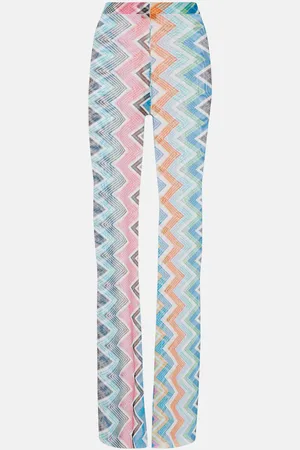 Missoni Pantalones flared en zigzag de tiro alto