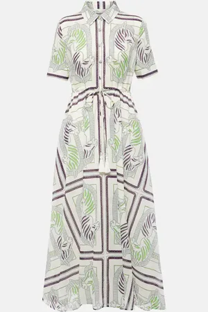 Tory Burch Vestido camisero de algodón estampado