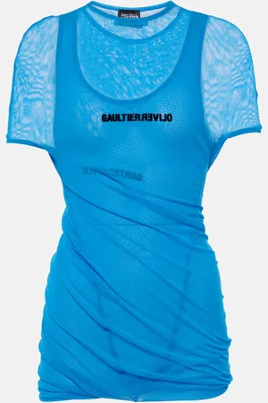 Jean Paul Gaultier X Shayne Oliver vestido corto de tul transparente