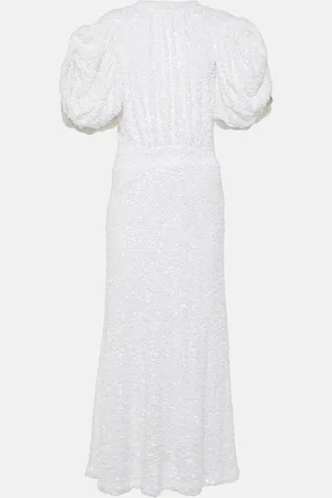 ROTATE Novia - vestido con lentejuelas y mangas abullonadas