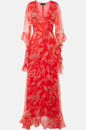Etro Vestido de fiesta de seda floral