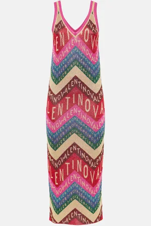 VALENTINO Vestido midi de Chevron