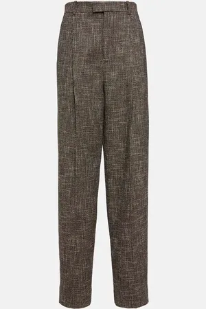 Bottega Veneta Pantalones anchos de mezcla de lana