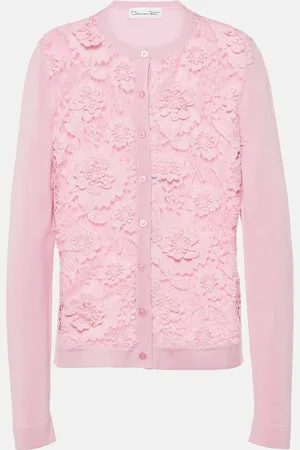 Oscar de la Renta Cárdigan con encaje floral