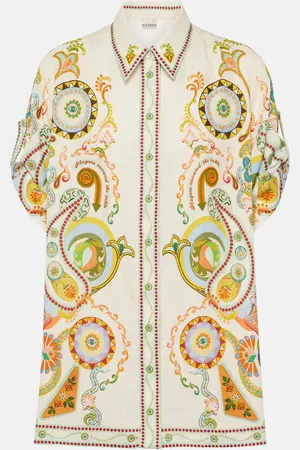 ALÉMAIS Alémais Camisa Pinball de lino estampada