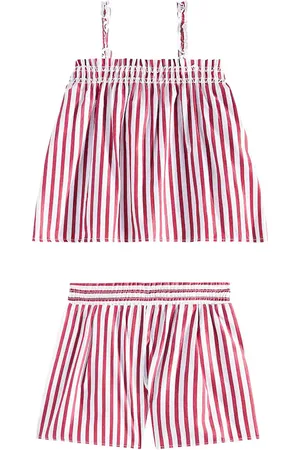 Ralph Lauren Set de top y shorts de algodón a rayas