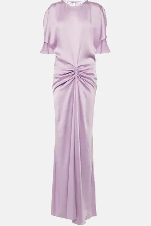 Victoria Beckham Vestido de fiesta de satén fruncido