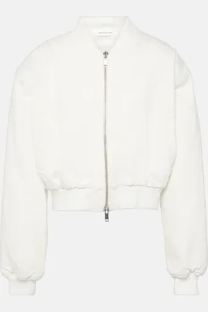 The Frankie Shop Chaqueta bomber cropped Micky de denim