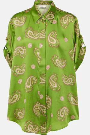ALÉMAIS Alémais Camisa Dice de seda con paisley