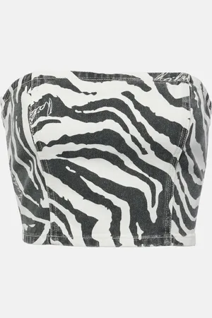 ROTATE Crop top de algodón estampado