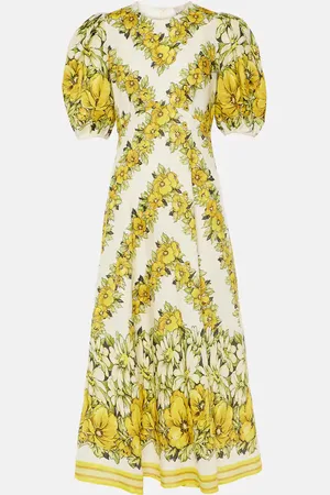 ALÉMAIS Alémais Vestido midi Gisela de lino floral
