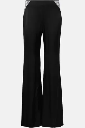 ROTATE Pantalones flared de tiro alto adornados