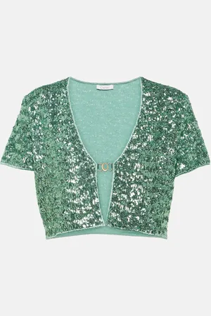 Oseree Oséree Crop top con lentejuelas