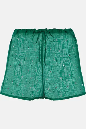 Oseree Oséree Shorts Gem de algodón y seda con cristales