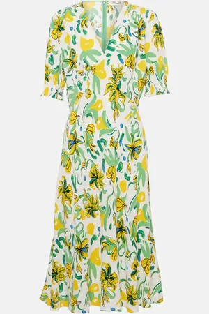Diane von Furstenberg Vestido midi Jemma de crepé floral