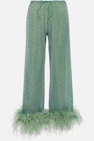 Oseree Oséree Pantalones Lumière Plumage de lamé