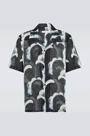 COMMAS Camisa bowling de gasa de algodón
