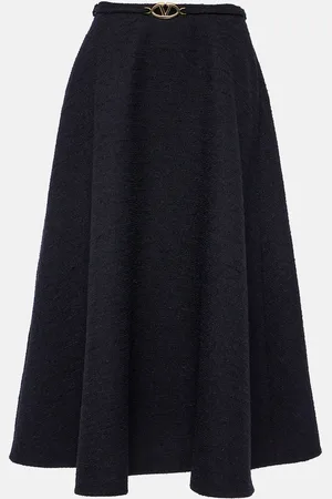 VALENTINO Falda midi de tweed