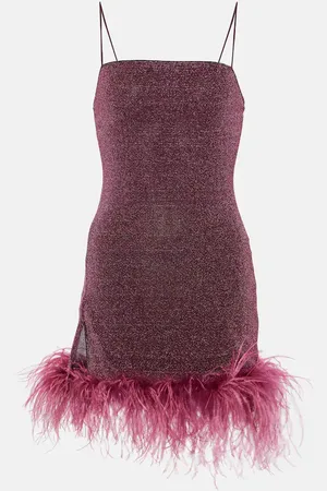 Oseree Oséree Vestido corto Lumière Plumage de lamé