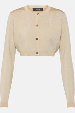 VERSACE Cárdigan cropped Barocco de lamé