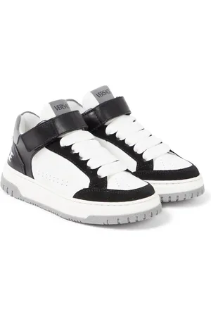 VERSACE Zapatillas de piel con logo