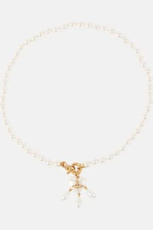 Vivienne Westwood Collar Sheryl chapado en oro con perlas sintéticas