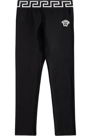 VERSACE Leggings Greca de jersey de mezcla de algodón
