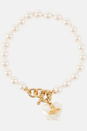 Vivienne Westwood Pulsera Sheryl bañado en oro con perlas sintéticas