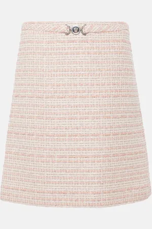 VERSACE Minifalda de tweed de mezcla de algodón