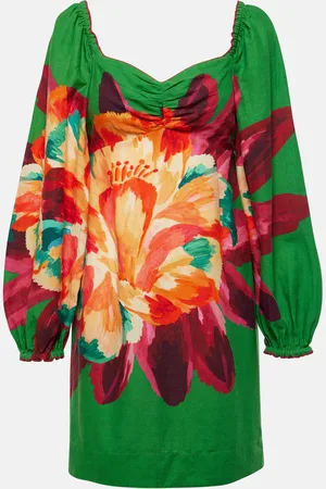 Farm Rio Vestido corto Tropicart Green