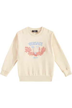 VERSACE Sudadera de jersey de algodón con logo