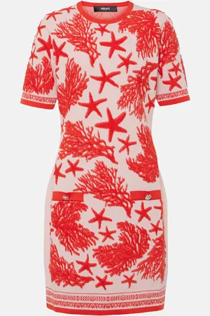 VERSACE Vestido midi Barocco Sea en jacquard