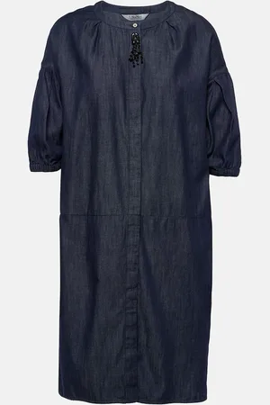Max Mara Vestido corto de denim bordado