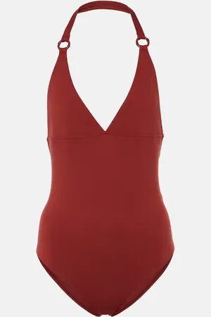 Loro Piana Bañador Ring Marine con cuello halter