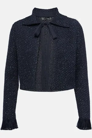 Oscar de la Renta Chaqueta de tweed de mezcla de algodón