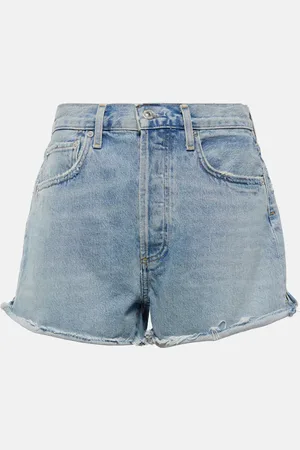 Citizens of Humanity Shorts Marlow de denim de tiro medio