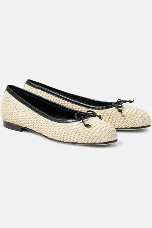 Manolo Blahnik Bailarinas Veralli de rafia