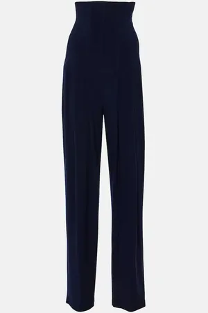 Norma Kamali Pantalones anchos de tiro alto