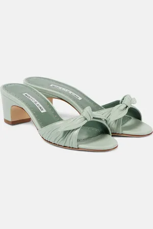 Manolo Blahnik Mules Lolloso de piel con lazo