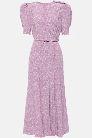 Alessandra Rich Vestido midi de seda estampado