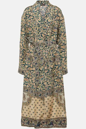 Loro Piana Abrigo Landry de seda estampado