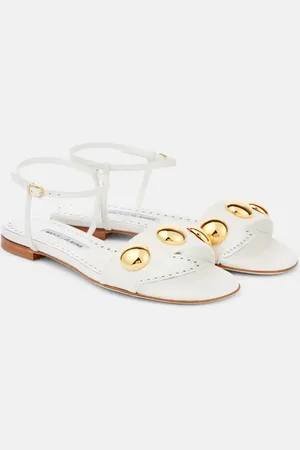 Manolo Blahnik Sandalias Chaouhen de piel adornadas