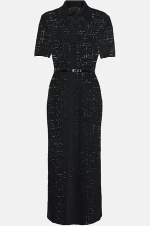 Givenchy Vestido midi Voyou con 4G en jacquard