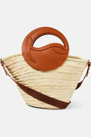 Christian Louboutin Bolso cesta Biloumoon de paja y piel