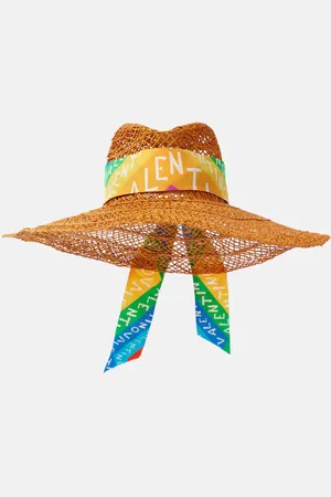 VALENTINO Sombrero Chevron 24 de paja