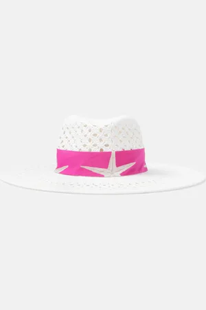 VALENTINO Sombrero de rafia estampado