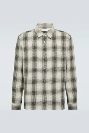 Frame Camisa Baja de algodón a cuadros