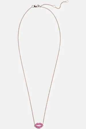Roxanne First Collar Scarlett Kiss de oro rosa de 14 ct con zafiros rosas